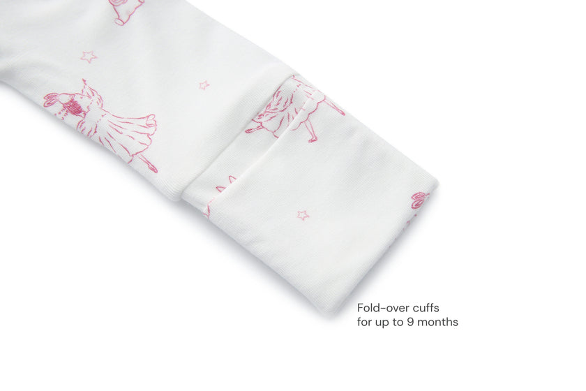 Bamboo Magnetic Footie Pajama - Princesse Rose
