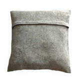 Hand Felted Wool Pillow - Gnome Red Hat Gray - 20"