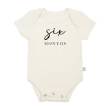 graphic bodysuit | six months milestone charcoal