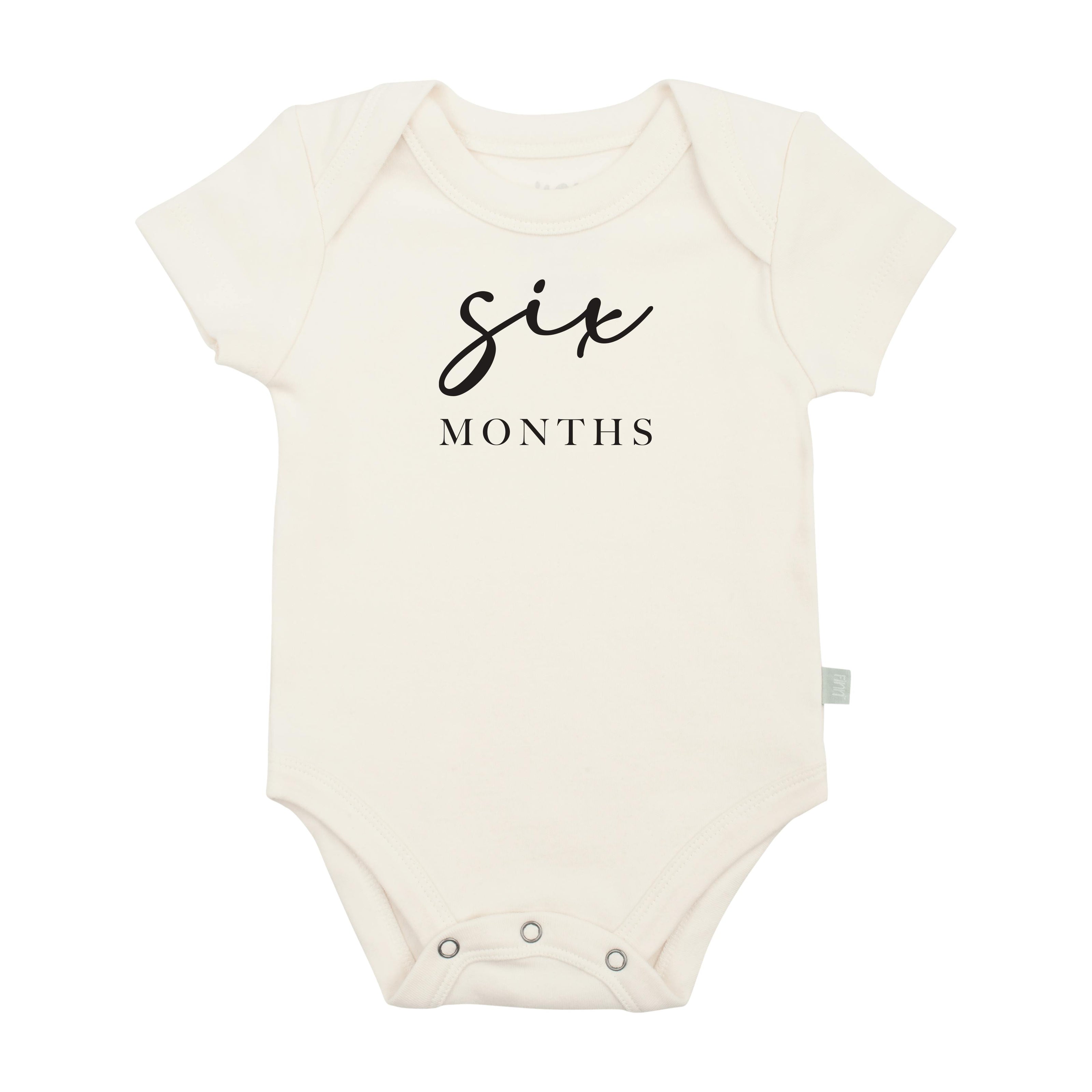 graphic bodysuit | six months milestone charcoal