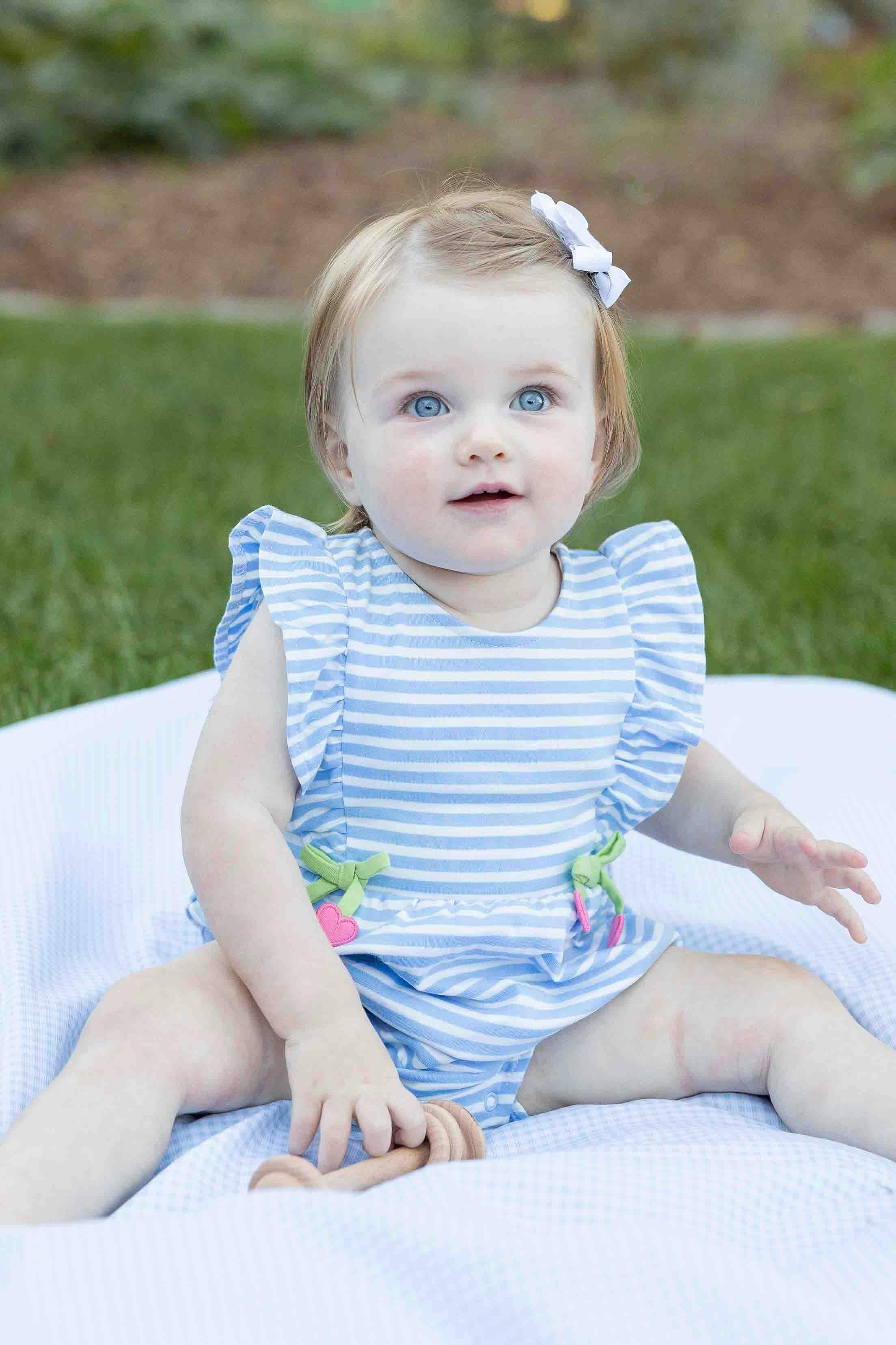Stripe Knit Romper With Heart Cherries