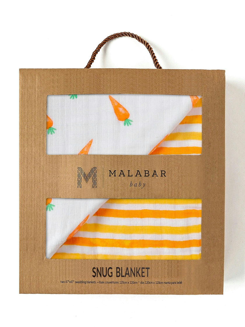 Organic Muslin Four-Layer Reversible Snug Blanket
