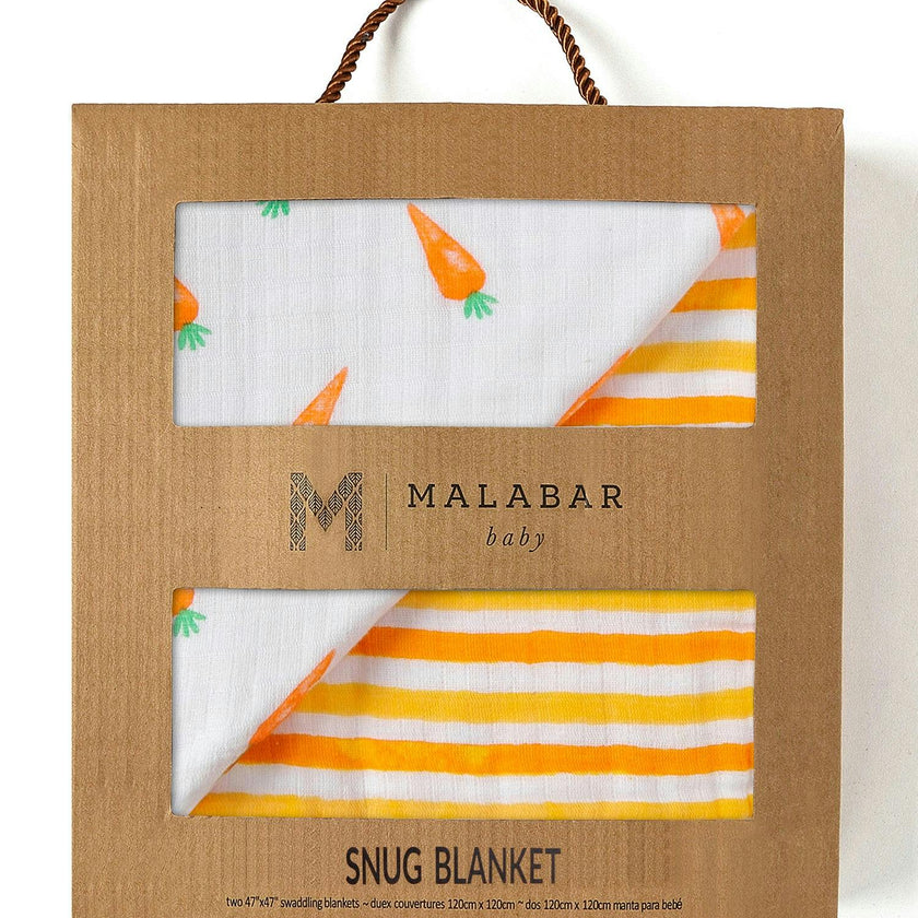 Organic Muslin Four-Layer Reversible Snug Blanket