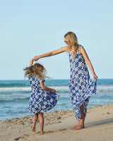 The Greece - Girls Smocked Waist Sun Dress