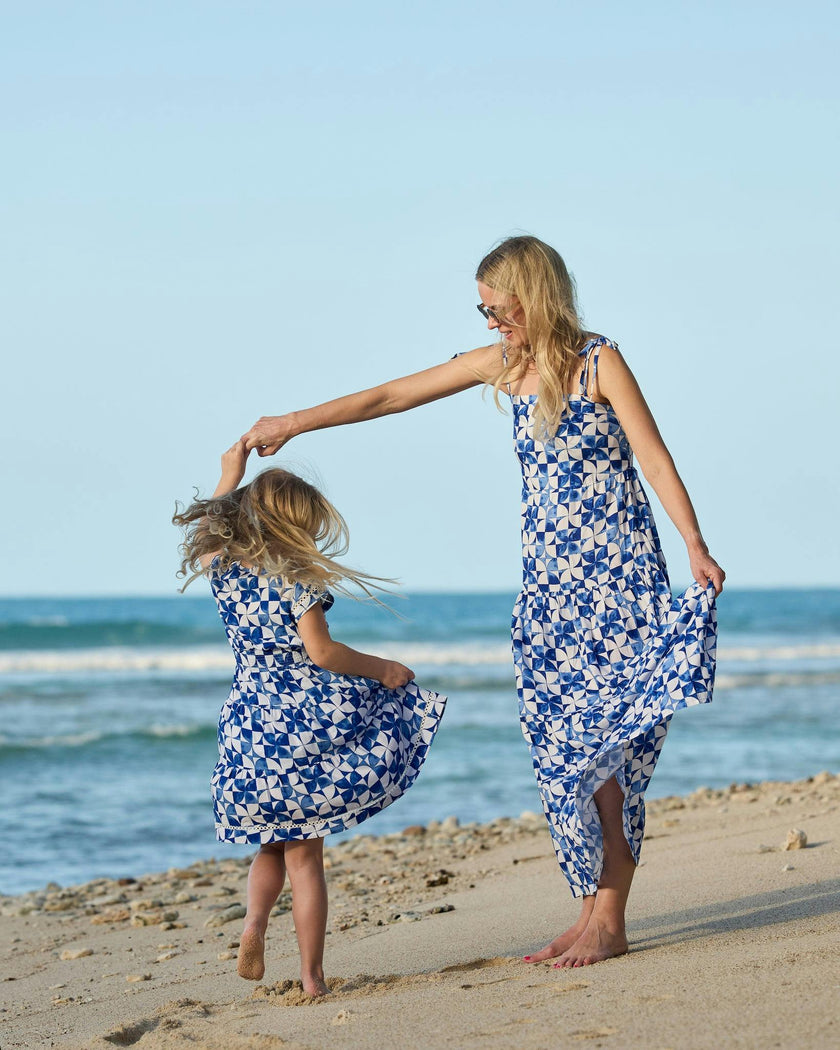 The Greece - Girls Smocked Waist Sun Dress