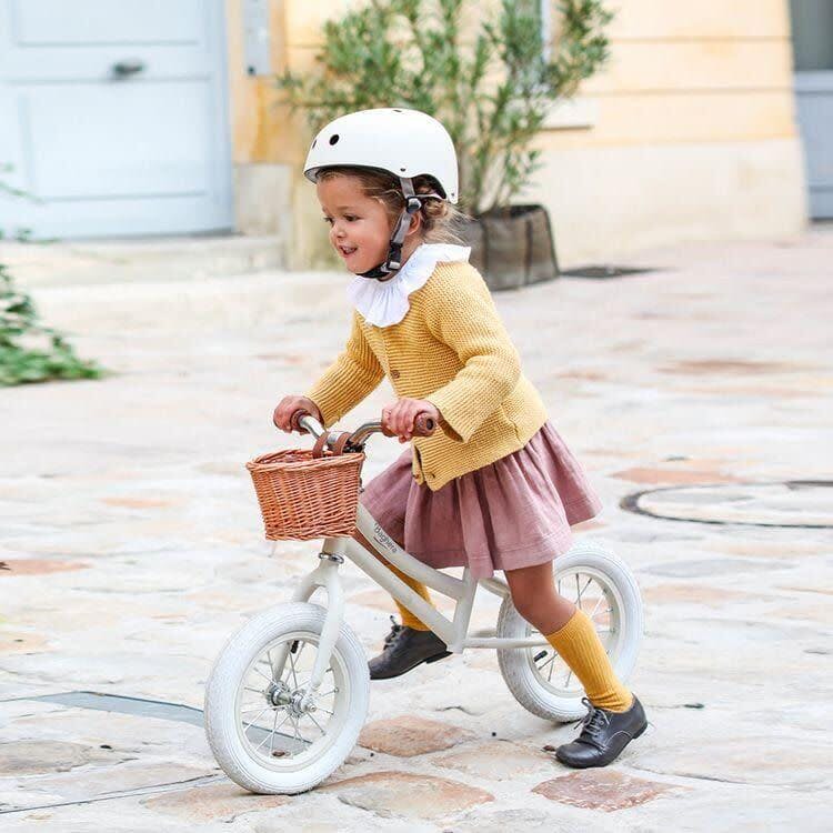 Bicycle BALANCE BIKE Ivory White + Helmet