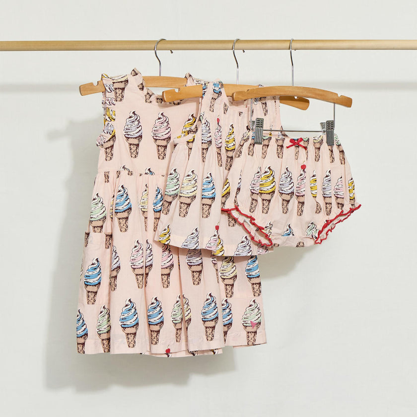 Baby Girls Jaipur 2-PC Set - Pink Soft Serve