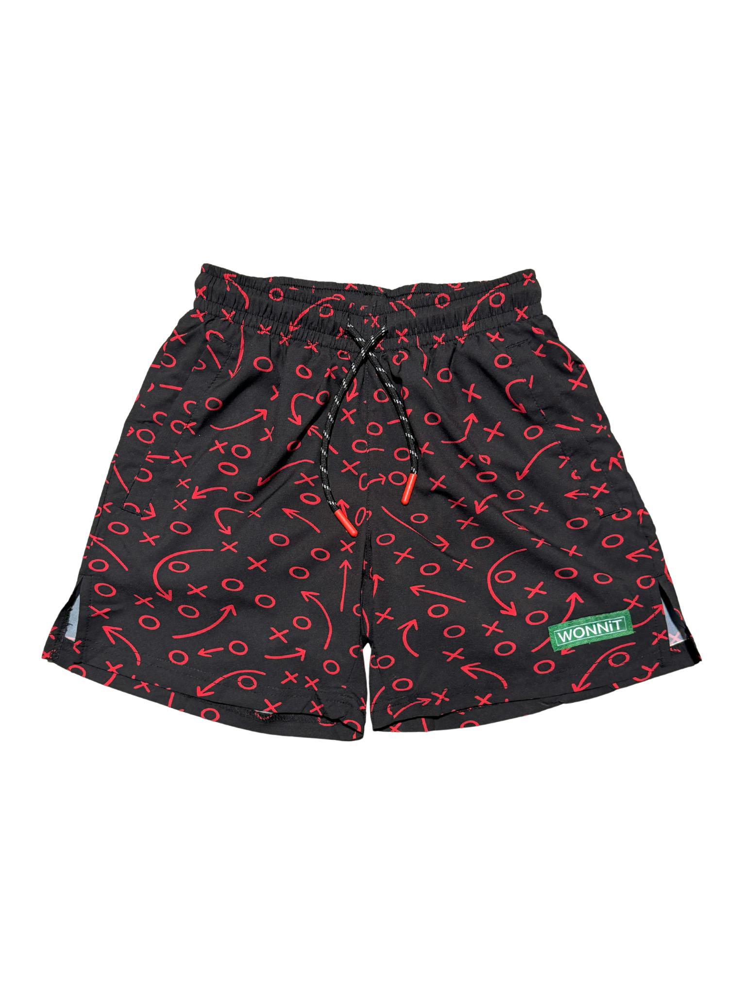 Gettin' Route-y: Black & Red Boys Shorts