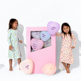 Candy Hearts Pink Bamboo Girls' Long Sleeve Dress