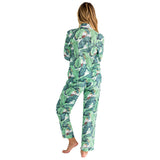 Women's Martinique® Green Banana Leaf Long PJ Set - Organic Cotton Poplin
