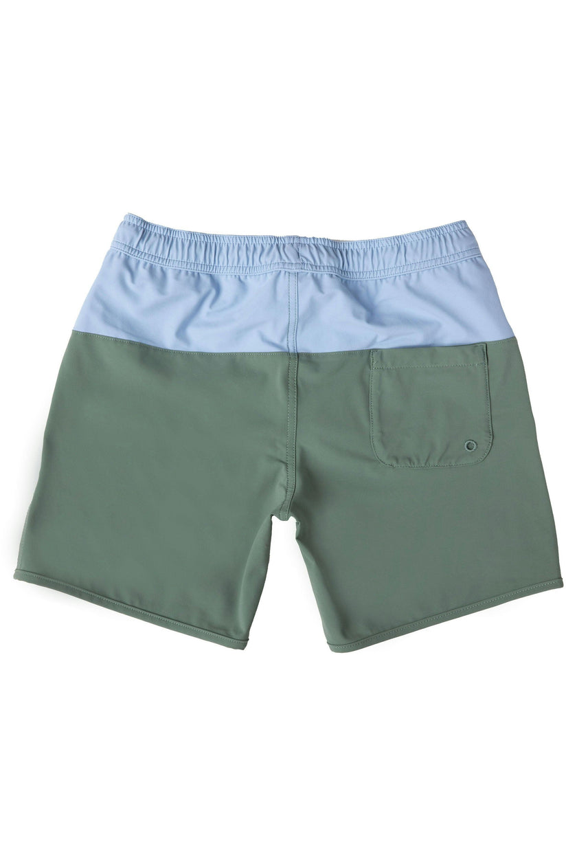 Adam Swim Shorts Sage Green And Light blue