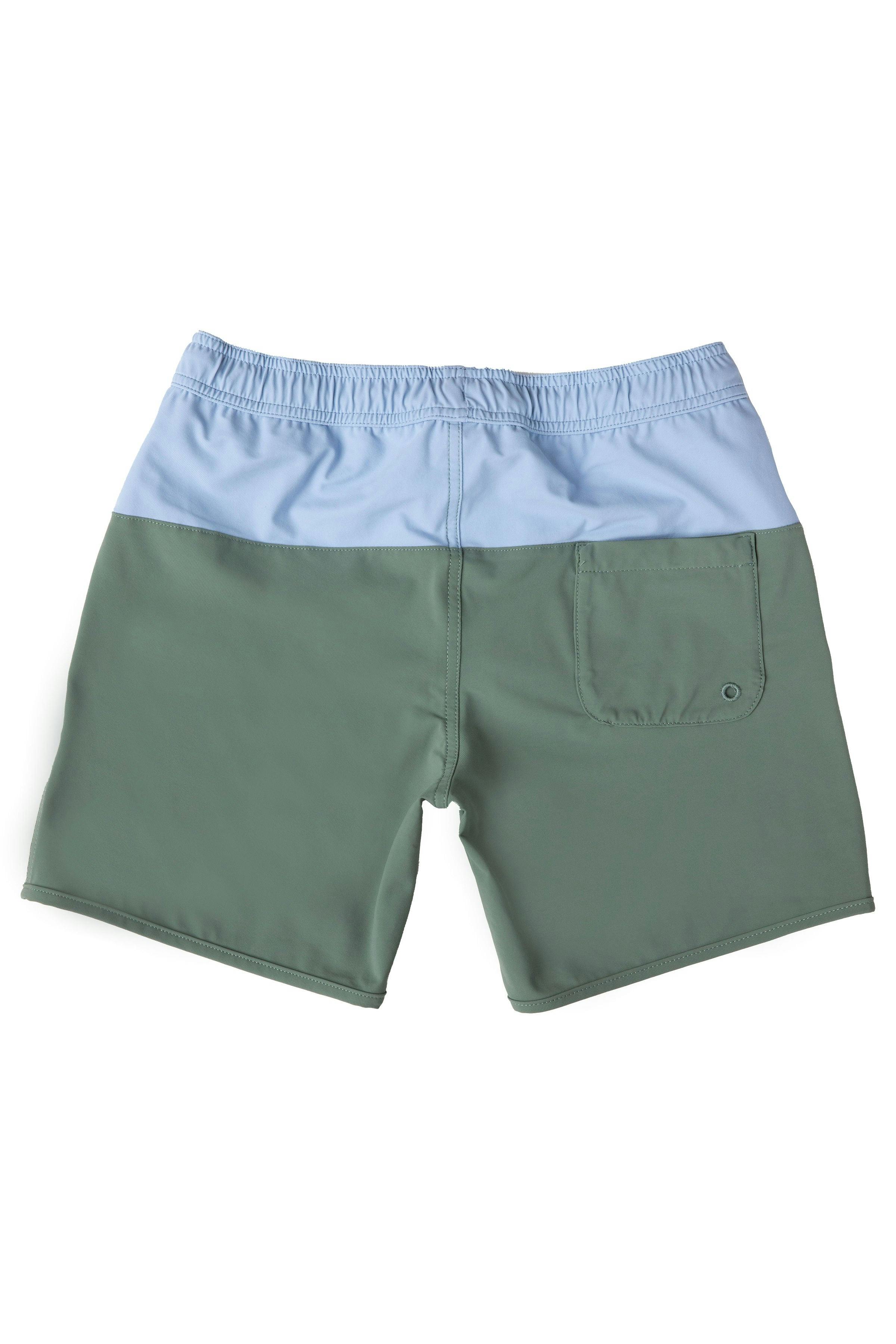 Adam Swim Shorts Sage Green And Light blue