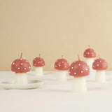 Mini Mushroom Candles