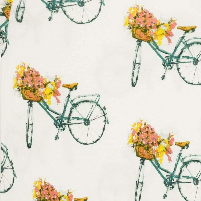 Floral Bicycle Bamboo Three-Layer Kerchief Bib