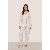 Gisele Printed TENCEL™ Modal Long PJ Set, White