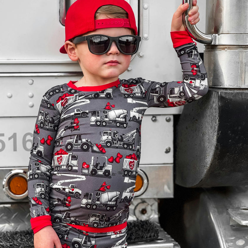 Grey Loads of Love 2 Piece Pajama Set