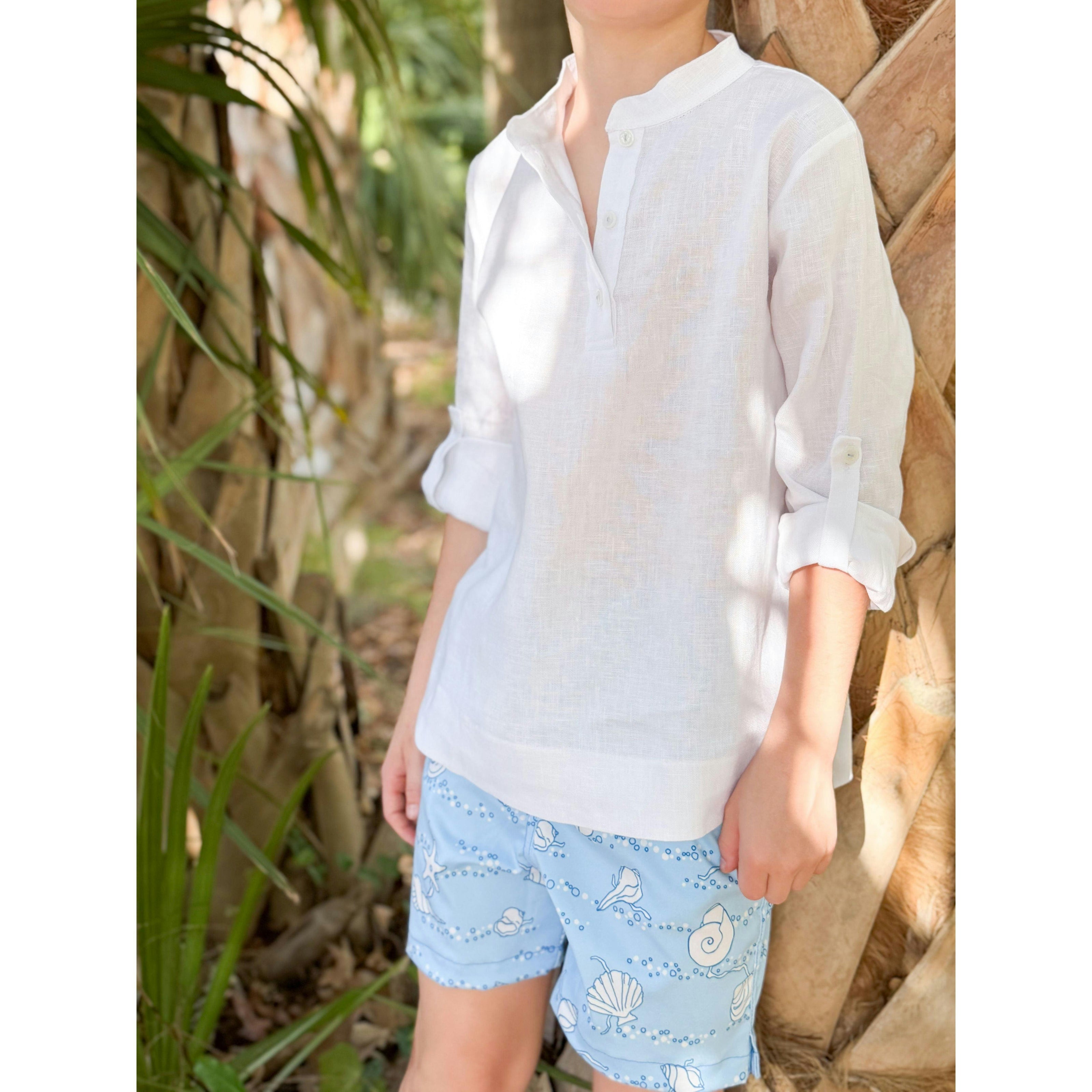 Shirley Swim Shorts in Blue Shell