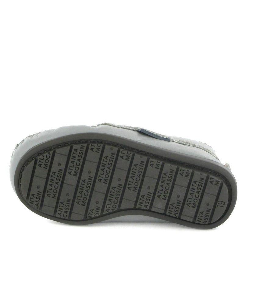 Moccasin Boot in Smooth Leather, Stone Grey