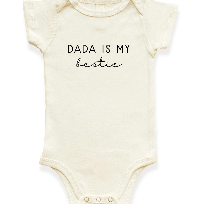 Dada is My Bestie Organic Baby Bodysuit