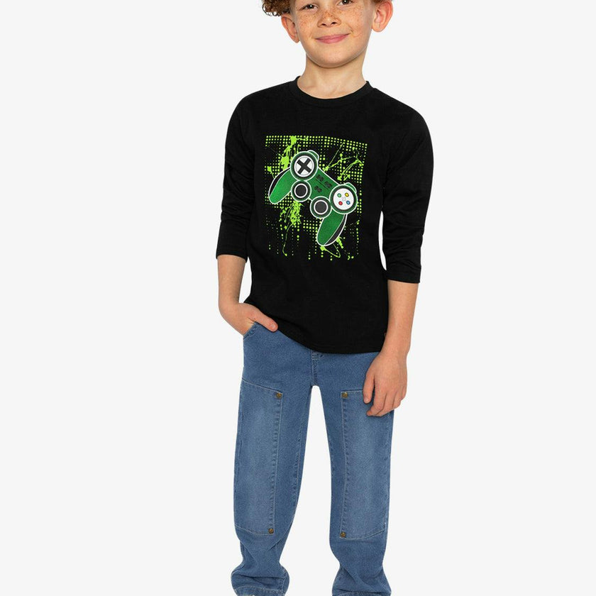 Long Sleeve T-Shirt Black And Green