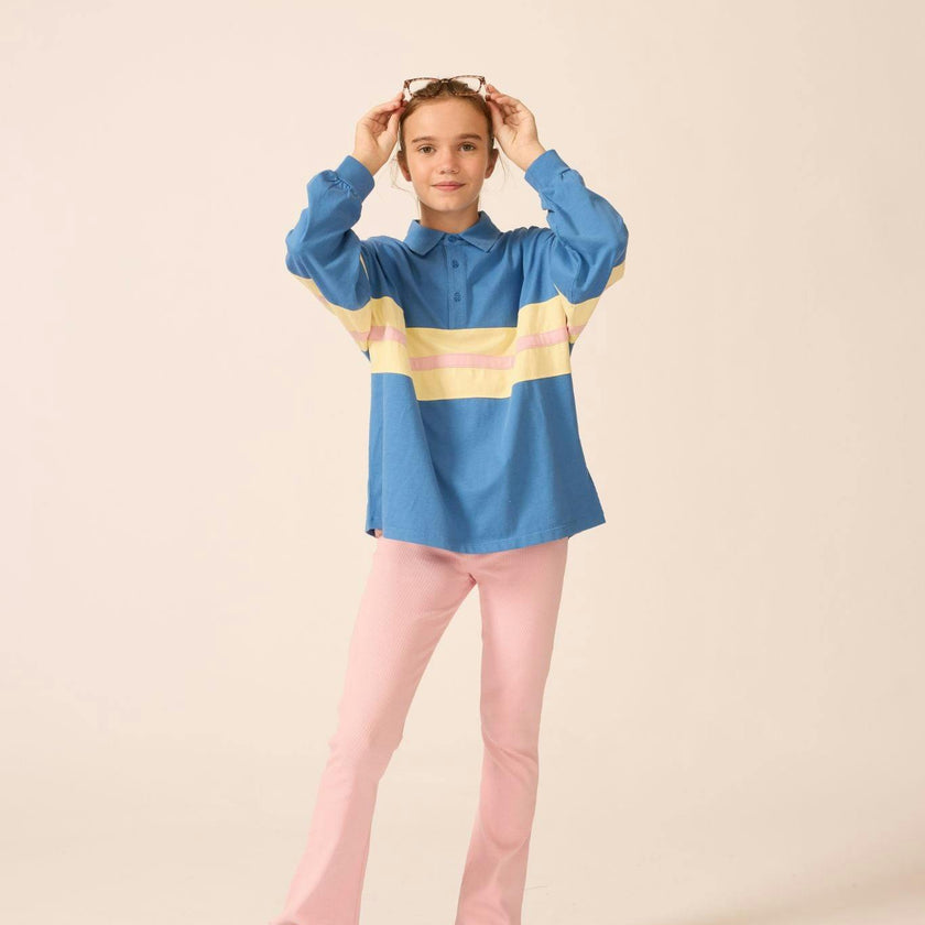 Ribbed Flares in Rhapsody Rose