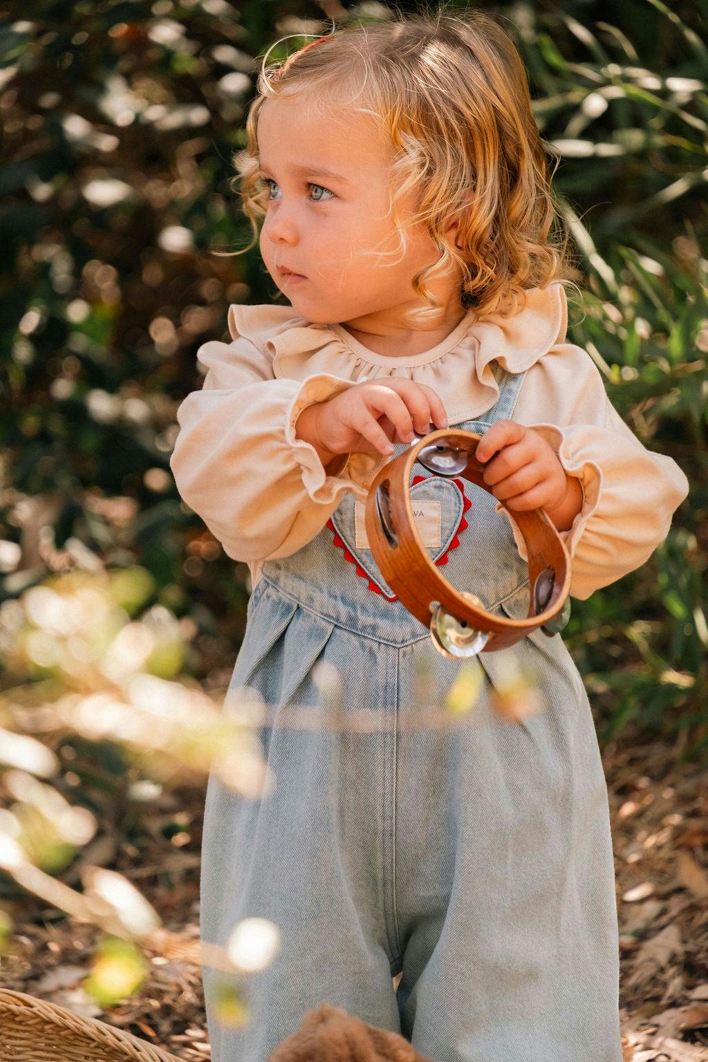 Overall Romper in Denim Darling
