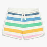 Kids recess short in candy stripe