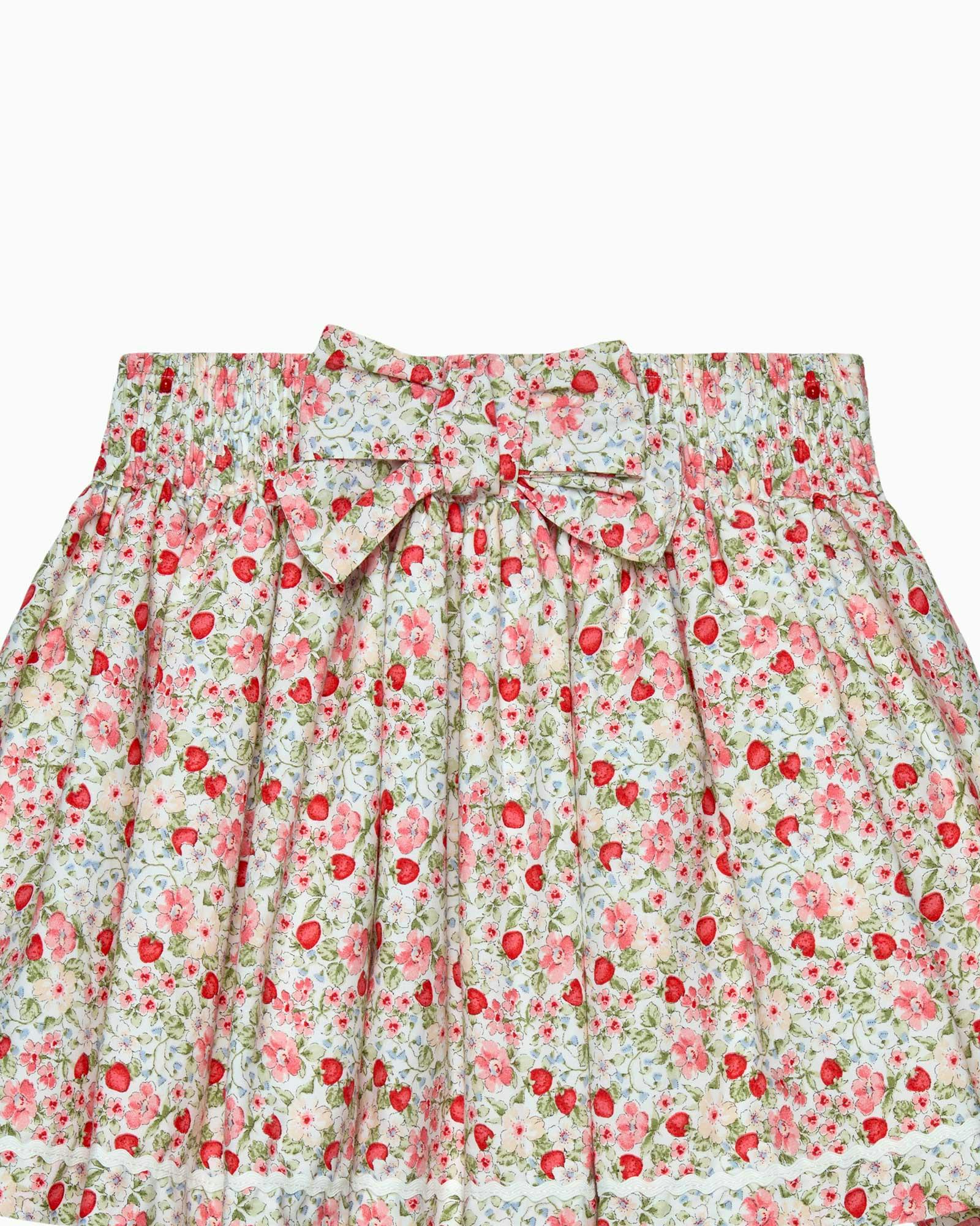 Strawberry Floral Skirt