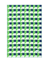 Blanket CUBICS Apple / Navy Print 4.25 x 6.5ft