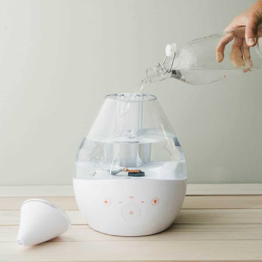 Crane 4-in-1 Top Fill Humidifier, 1 Gallon with Sound Machine, Night Light