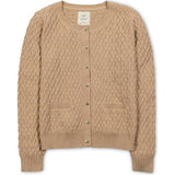 Organic Herringbone Stitch Cardigan Sweater, Beige