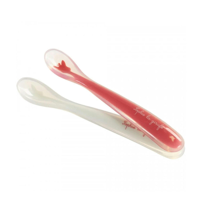 Set of 2 Sophie Silicone Baby Spoons