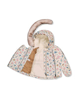 Baby Two Piece Snowsuit White With Floral Print