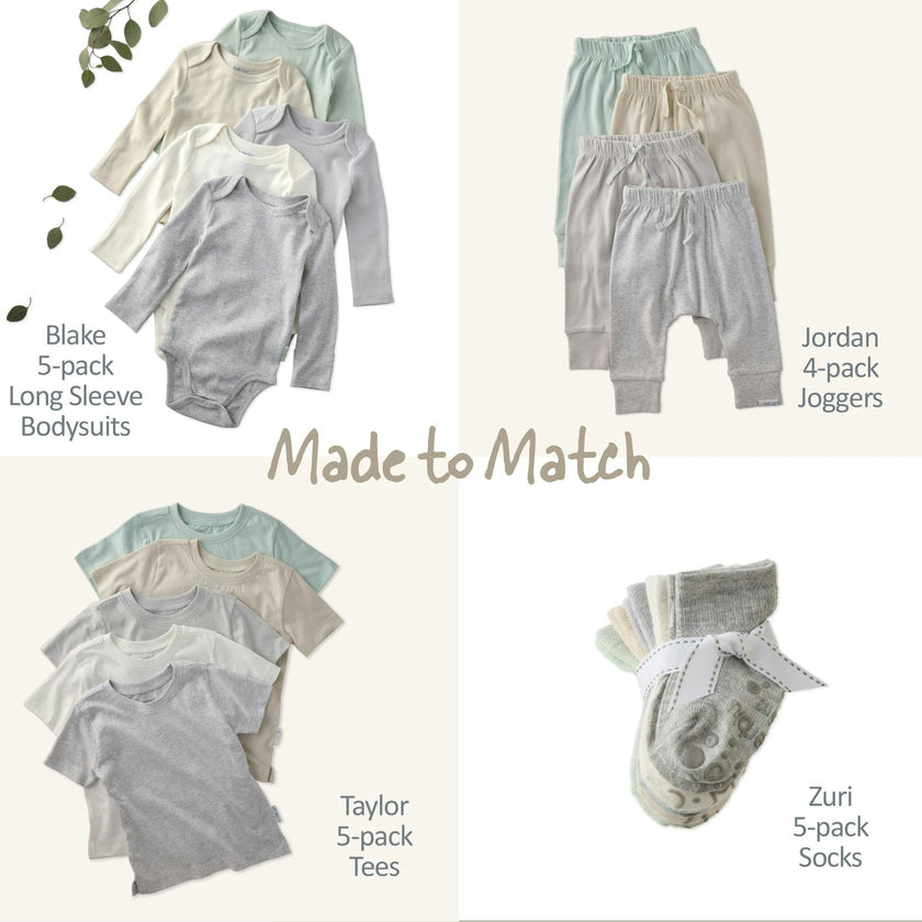 CREW 4-Piece Crew Neck Sweatshirt and Jogger Set