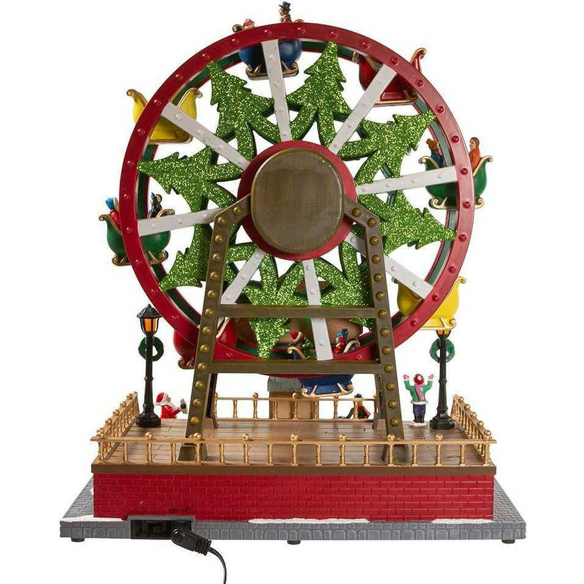 13-Inch Lighted Musical Christmas Ferris Wheel with Motion