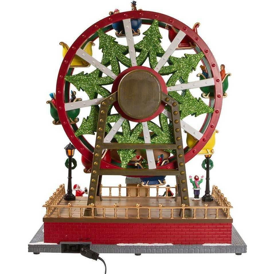 13-Inch Lighted Musical Christmas Ferris Wheel with Motion