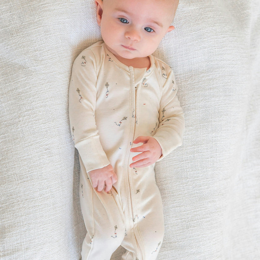 Peyton Zipper Sleeper - Kite / Dune + Barn