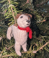 Jack Russell Terrier Dog Hand Knit Christmas Ornament Arcadia Home