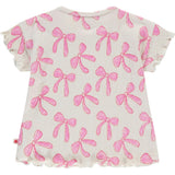 Bow Print Short Sleeve Top