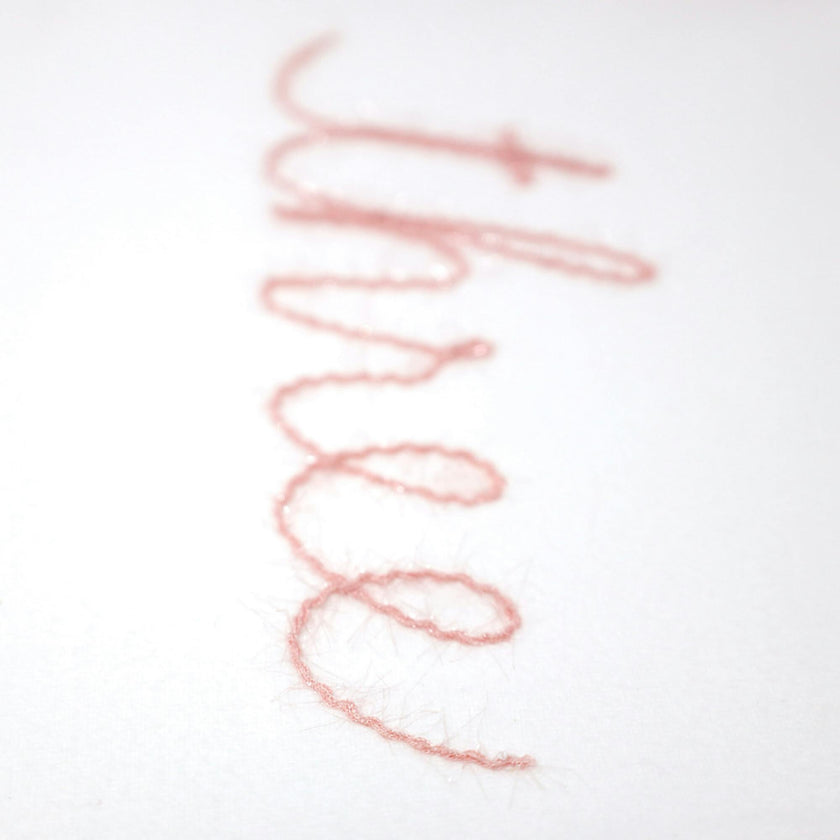 Millie Long Sleeve Tee in 'three' Pink Eyelash Writing