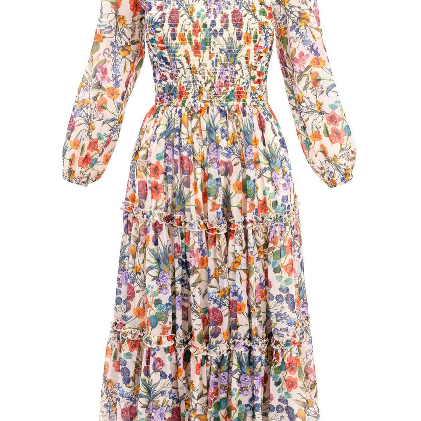 Selena Dress in Watercolor Floral
