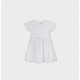 Eryna Girl Dress Short Sleeve, White Grape Embroidery