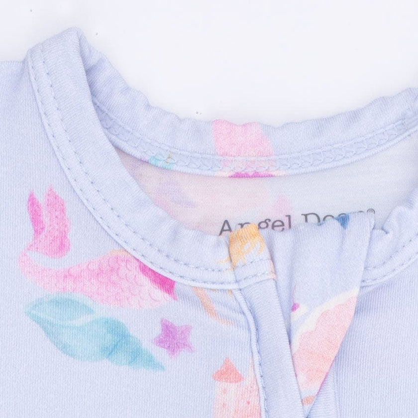 Mermaid Princesses - 2 Way Ruffle Back Zipper Footie