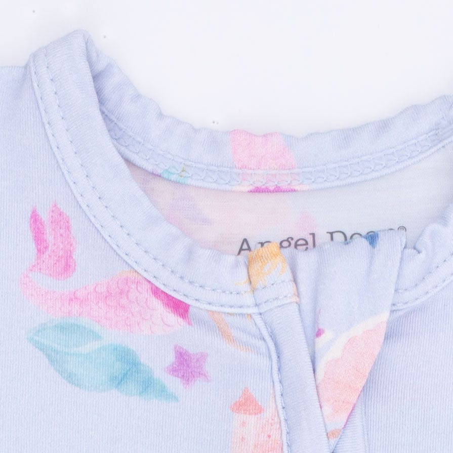 Mermaid Princesses - 2 Way Ruffle Back Zipper Footie
