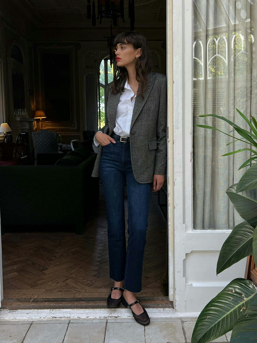 Halle Straight High Rise Instasculpt 29" Jeans | Mediterranean