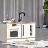 Kitchenette Mini – White & Oak Pretend Play Station