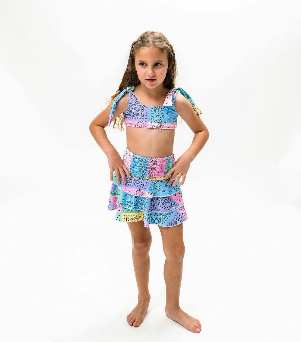 ruffle skirt bandana pastel