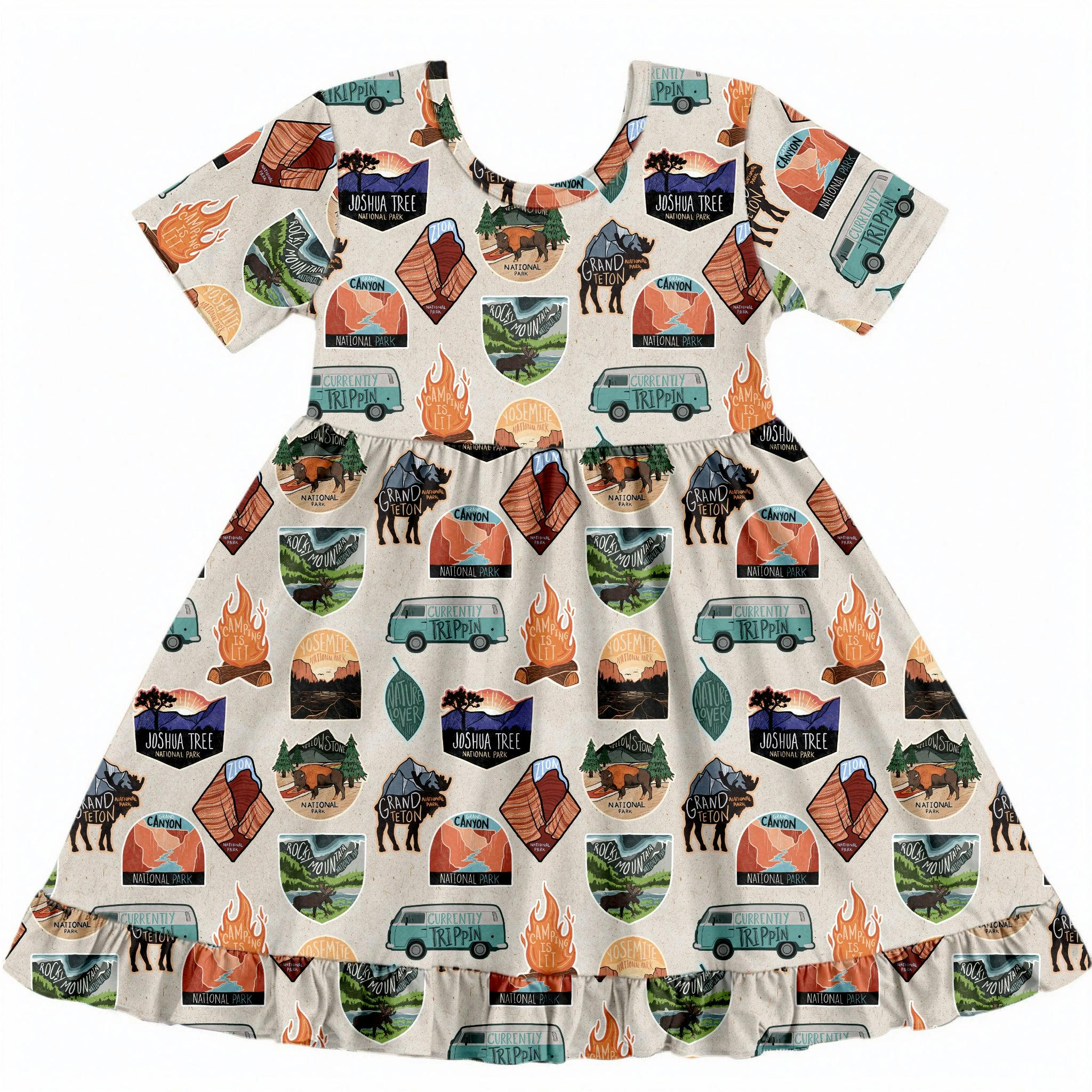 Tiny Traveler Shortsleeve Twirl Dress