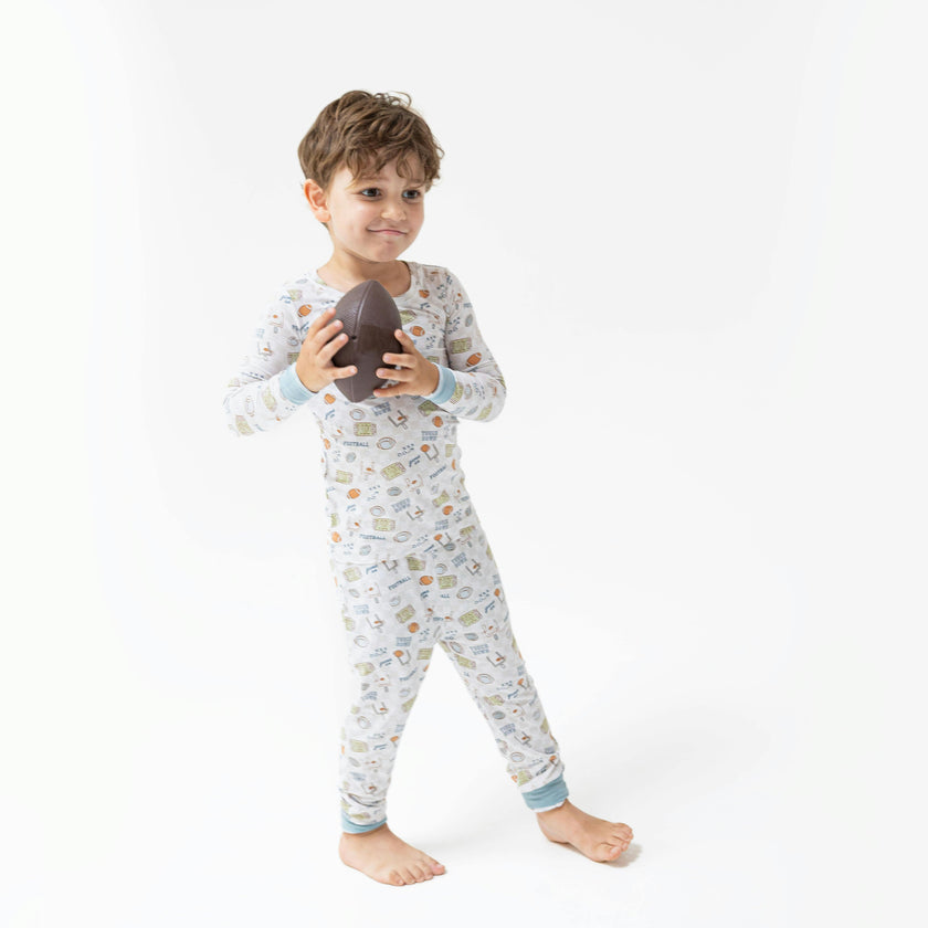 Football Check - Long Sleeve Loungewear Set