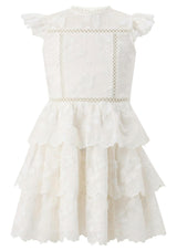 Alisha Frill Embroidery Mini Dress